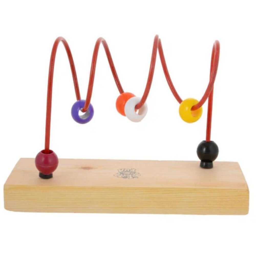 Age 2+ Skillofun Wooden Shuttle Spiral Bead