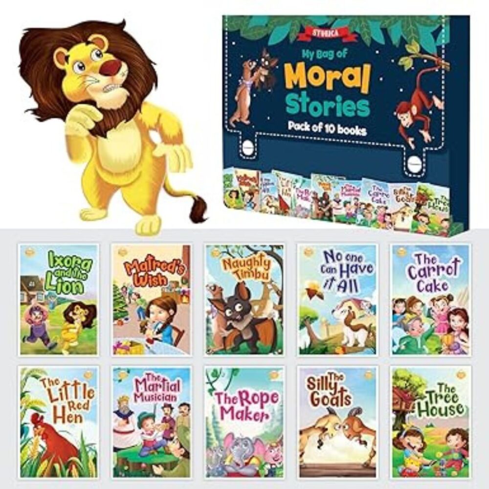 Set of 10 My Bag of Moral Stories Book for 3+ Years Kids