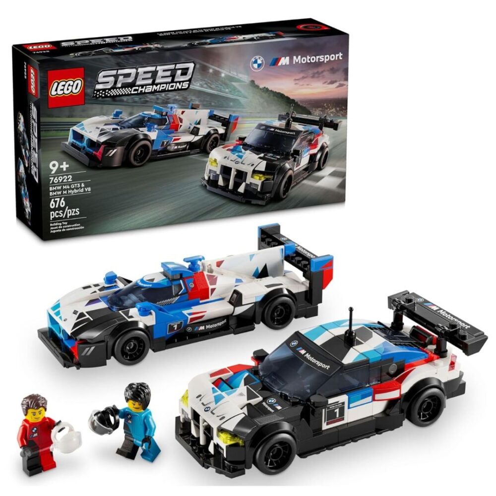 Age 9+ Lego 76922 Speed Champions BMW M4 GT3 & BMW M Hybrid V8 Race Cars