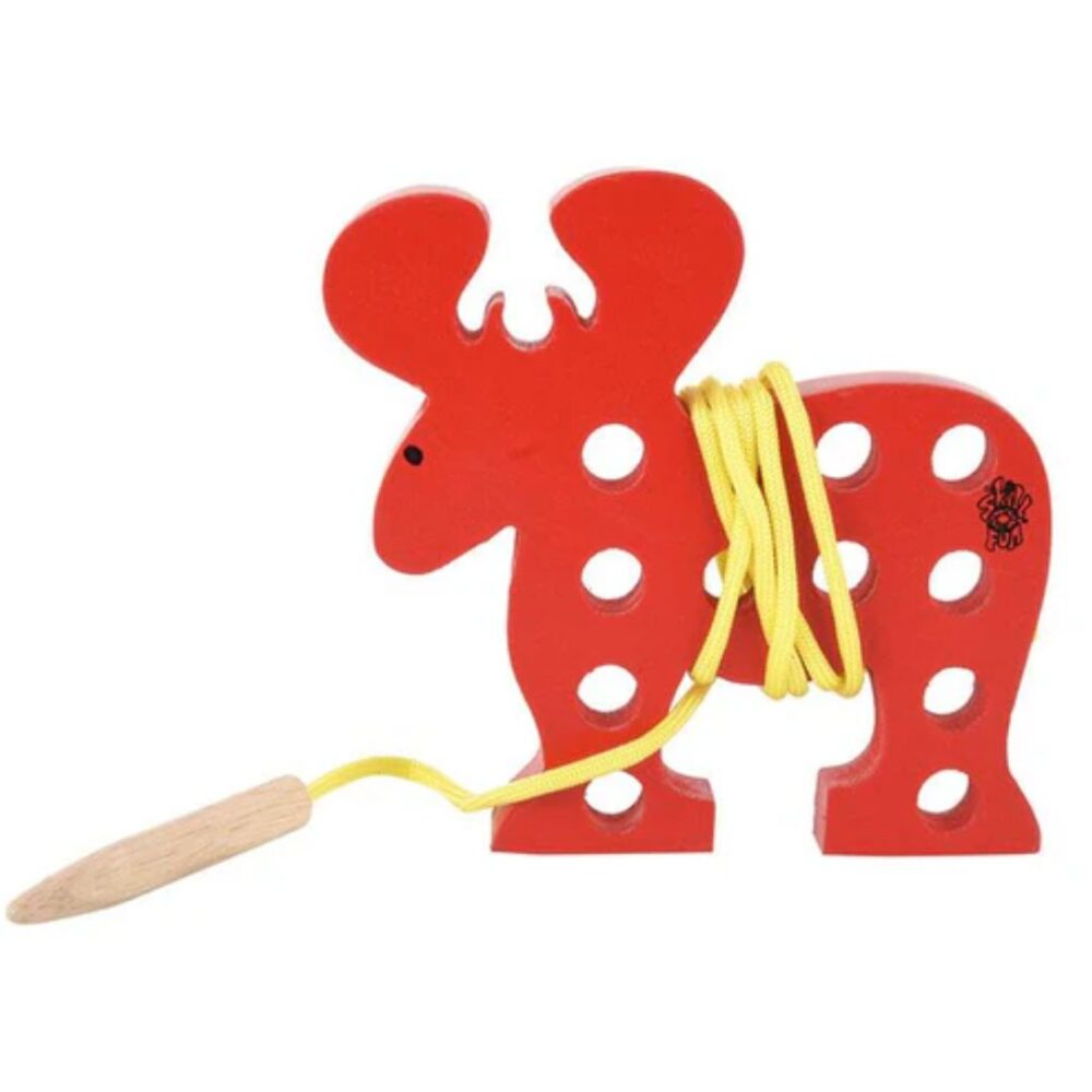 Age 2+ Skillofun Wooden Reindeer Sewing Toy