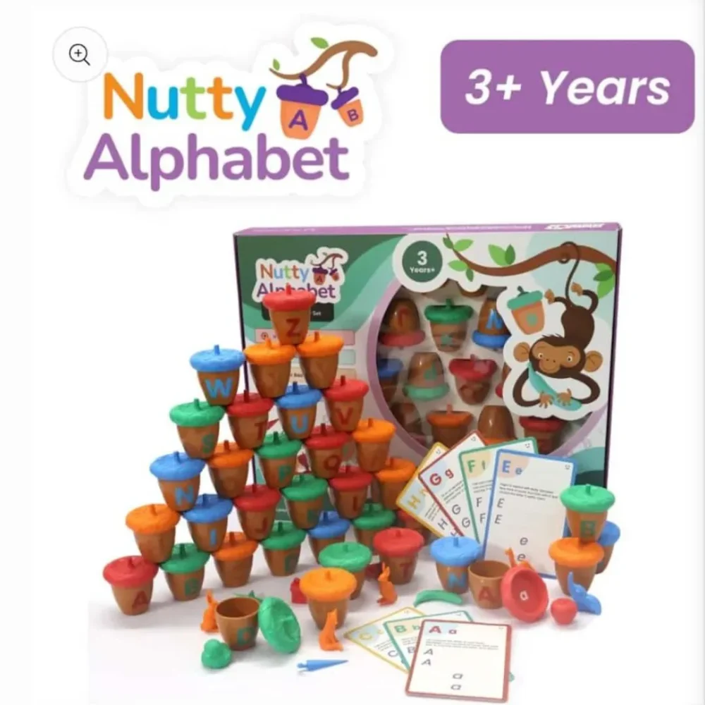 Age 3+ PlayVerse Nutty Alphabet Preschool Learning Activity Toy