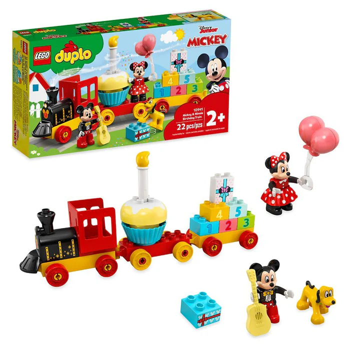 Age 2+ Lego 10941 Duplo Disney Mickey & Minnie Birthday Train Building Toy