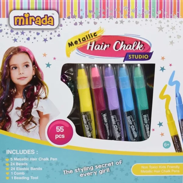 Age 6+ Mirada Metallic Hair Chalk Studio (Multi-color)