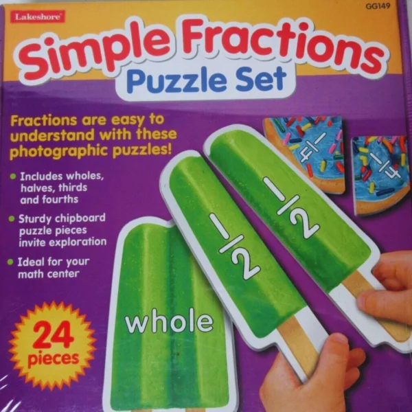 Age 4+ Lakeshore Learning Simple fraction Puzzle Set