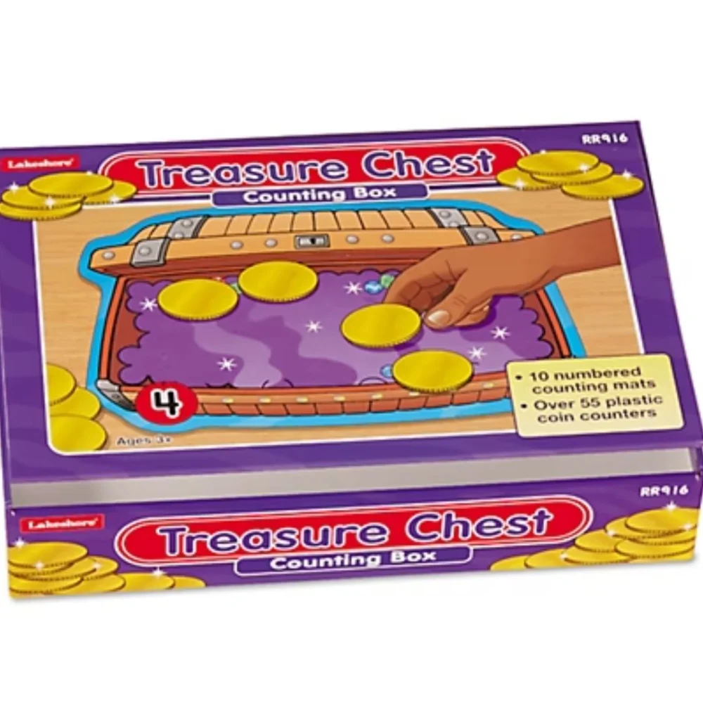 Age 4+ Lakeshore Learning Treasure Chest Counting Box