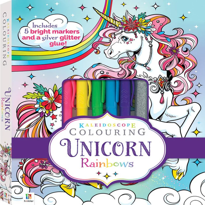 Kaleidoscope Colouring Unicorn Rainbows