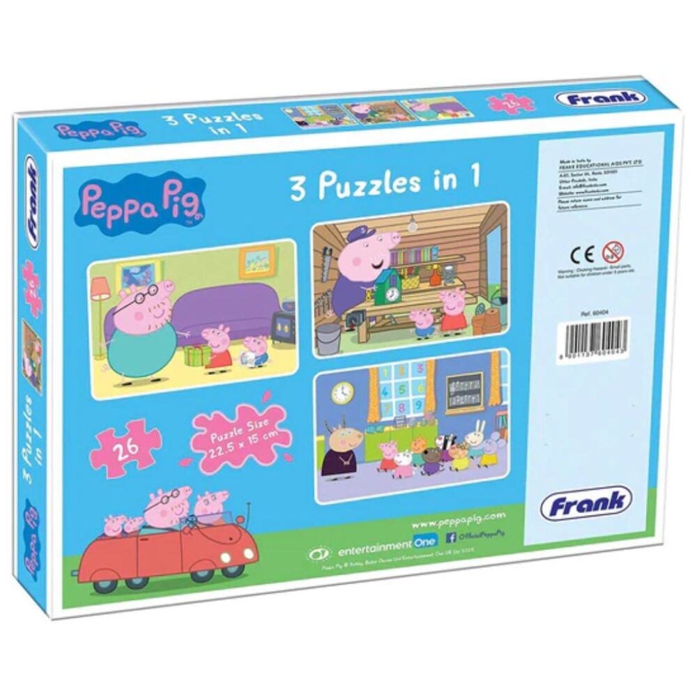 Age 4+ Peppa Pig 3 in 1 Puzzel