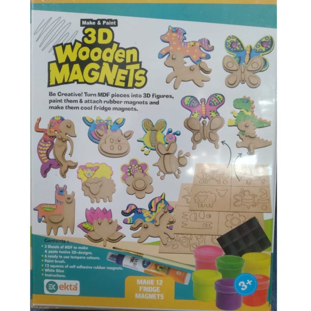 Age 3+ Ekta 3D Wooden Magnets