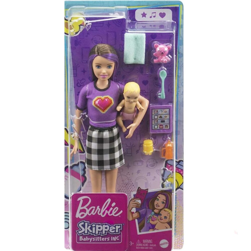 Age 3+ Barbie Skipper Brown And Purple