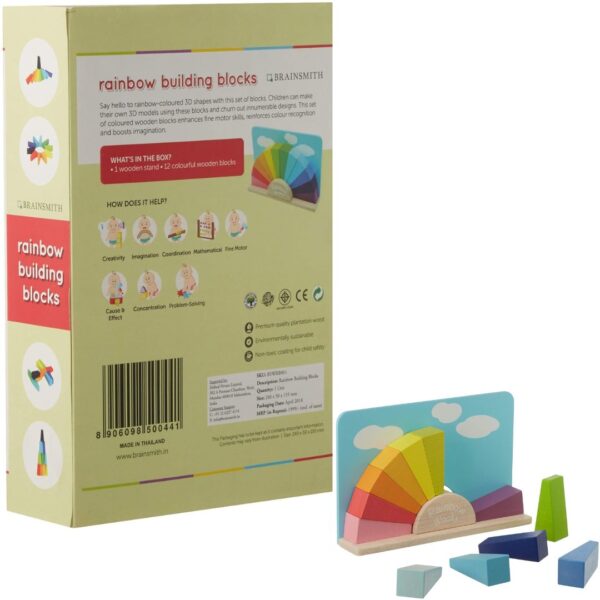 Age 1+ Brainsmith Rainbow Building Blocks