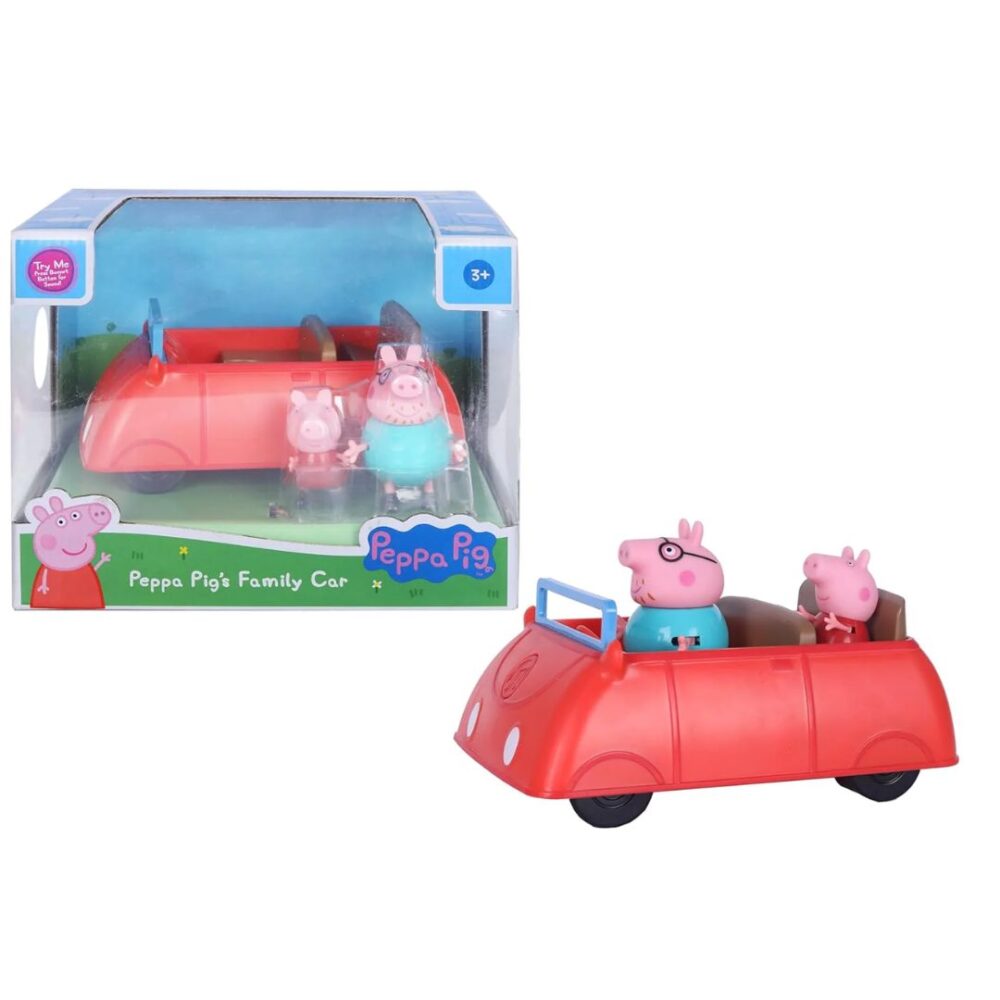 Age 3+ Peppa Pig Family Red Car With Sound Effects