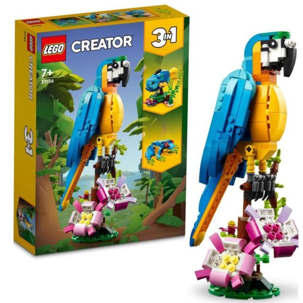 Age 7+Lego 31136 Creator Exotic Parrot Building Toy Set