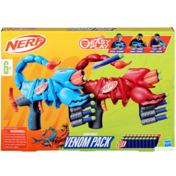 Age 6+ Nerf Venom Pack Easy Play