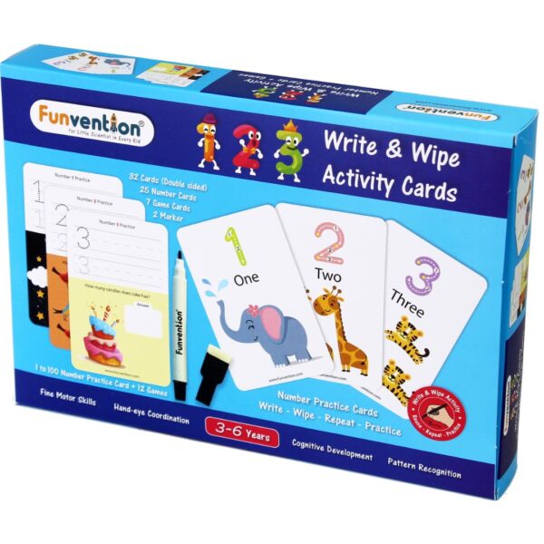 Age 3+ Funvention Write&Wipe Activity Card