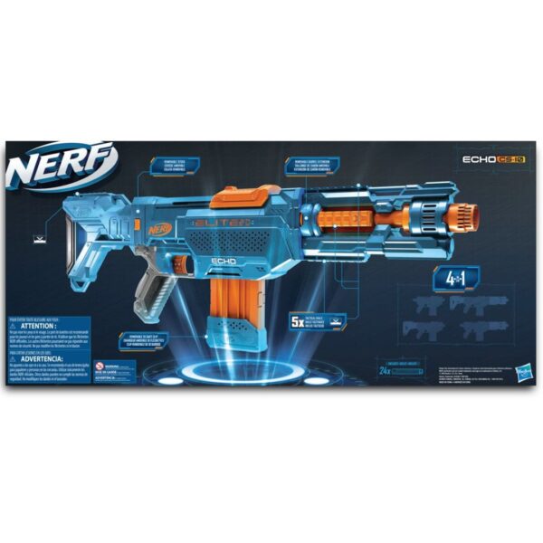 Age 8+ Nerf Elite 2.0 Echo CS-10 Dart Blaster