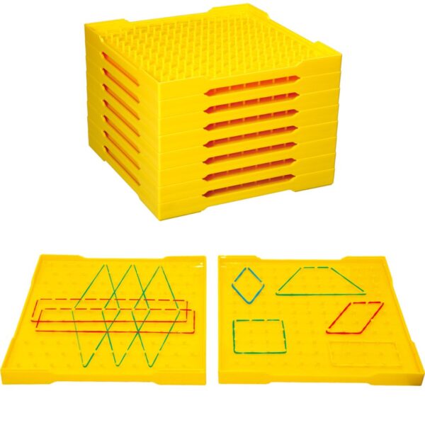 Age 3+ Gigo Double Sided Isometric Geoboard 208pcs