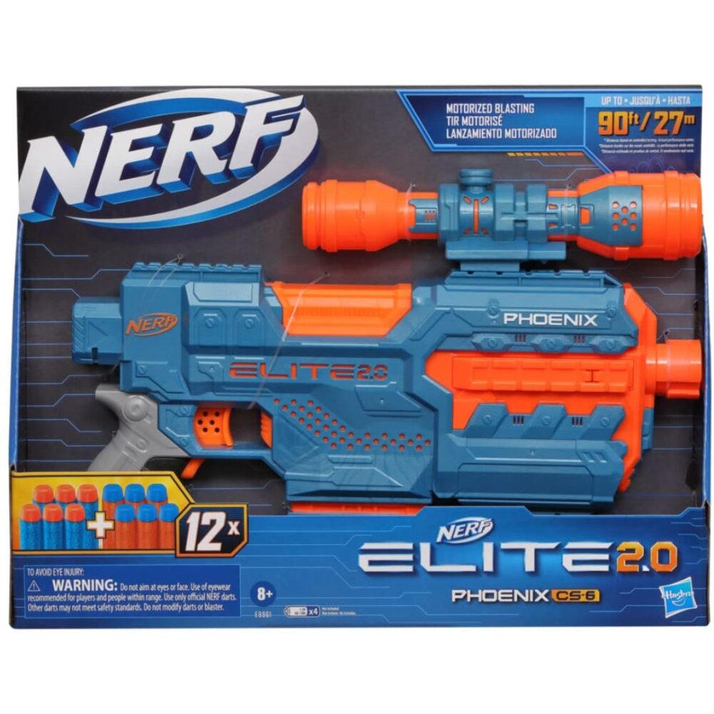 Age 8+ Nerf Elite 2.0 Phoenix Cs-6 Motorized Blaster