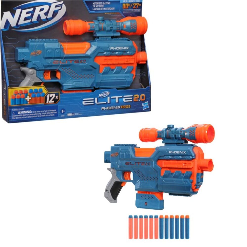Age 8+ Nerf Elite 2.0 Phoenix Cs-6 Motorized Blaster