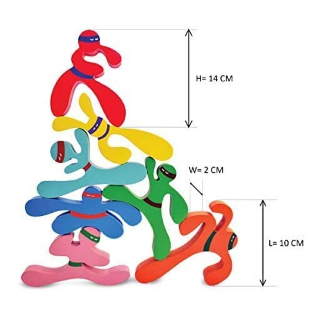 Age 5+ Shumee Wooden Ninjaki Balance Toy Set