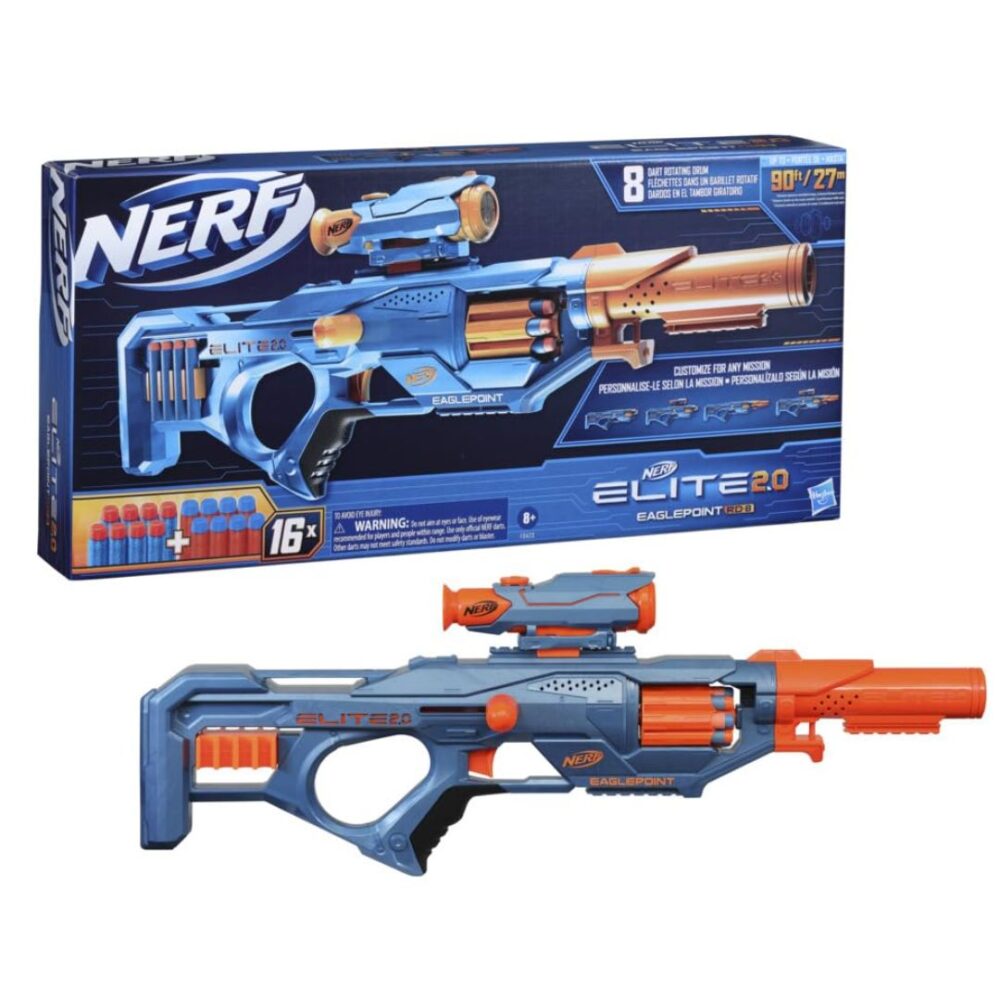 Age 8+ Nerf Elite 2.0 Eagle point RD-8 Toy Blaster