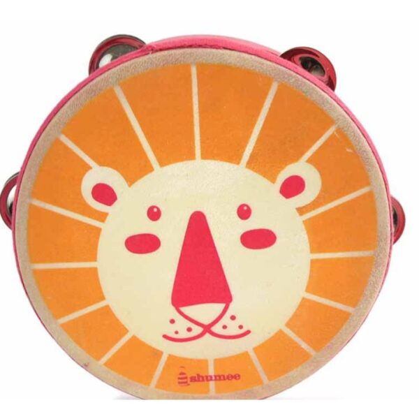 Age 1+ Shumee Wooden Lion Tambourine