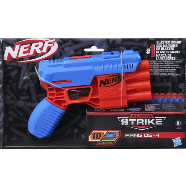 Age 8+ Nerf Alpha Strike Fang Qs-4 Toy Blaster