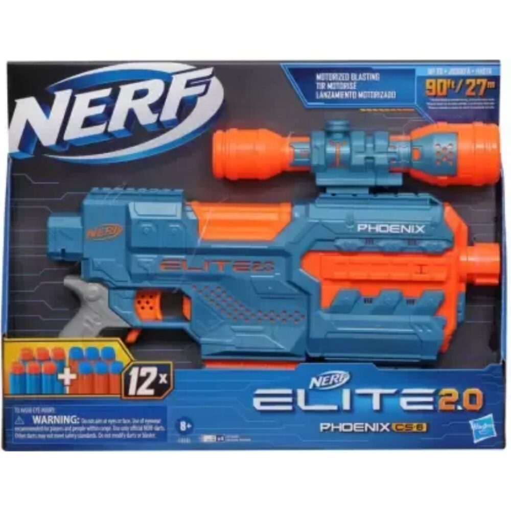 Age 8+ Nerf Elite 2.0 Phoenix Cs-6 Motorized Blaster