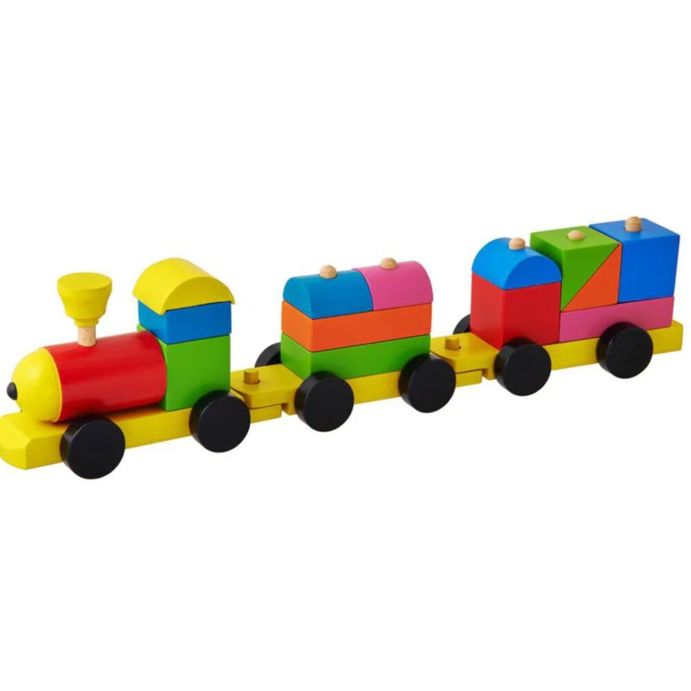 Age 3+ Little Genius Wooden Block Train Round