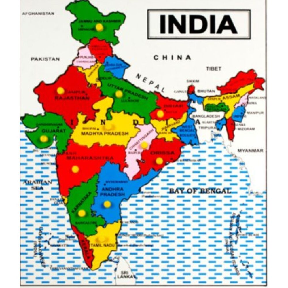 Age 3+ Little Genius Large Map-India