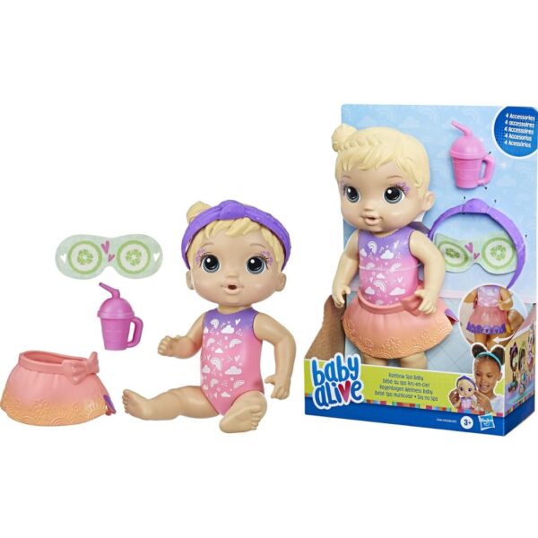 Age 3+ Baby Alive Rainbow Spa Baby Doll