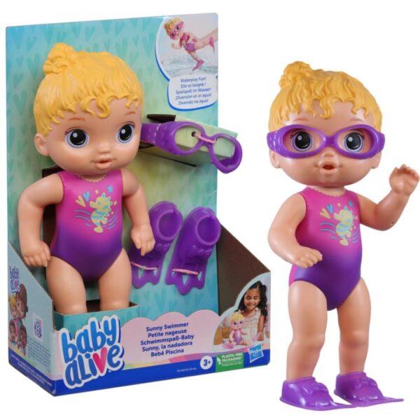 Age 3+ Baby Alive Sunny Swimmer Doll