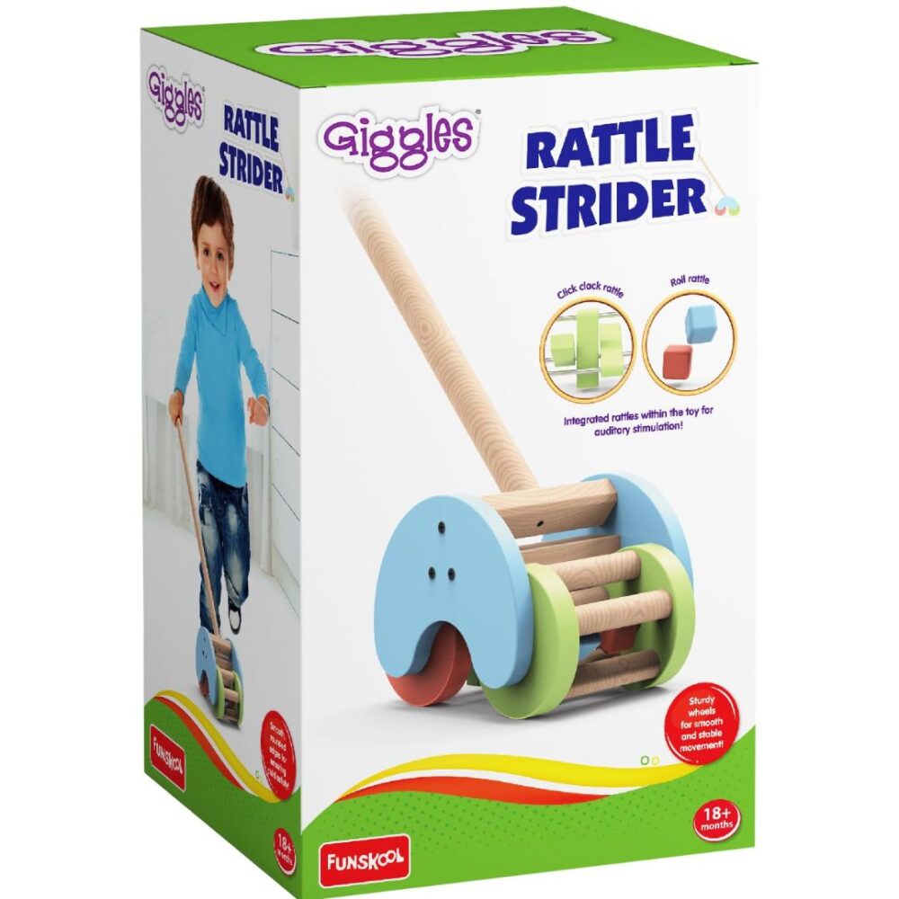 Age 1+ Giggles Rattle Strider Push Along Toy