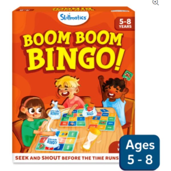 Age 5+ Skillmatics Boom Boom Bingo Slight Words Board Game