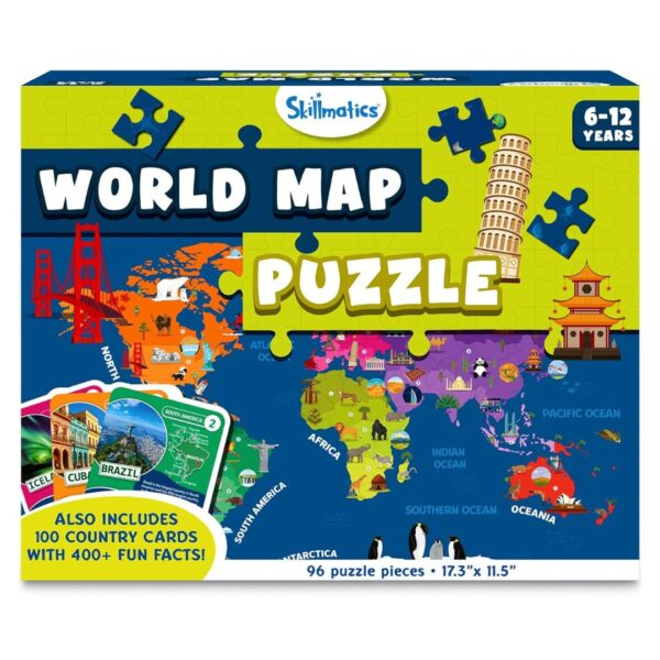 Age 6+ Skillmatics World Map Puzzles