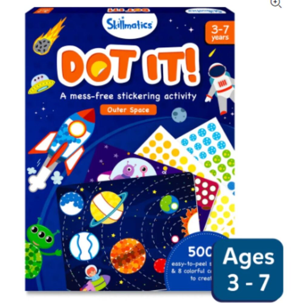 Age 3+ Skillmatics Dot It Outer Space No Mess Sticker Art