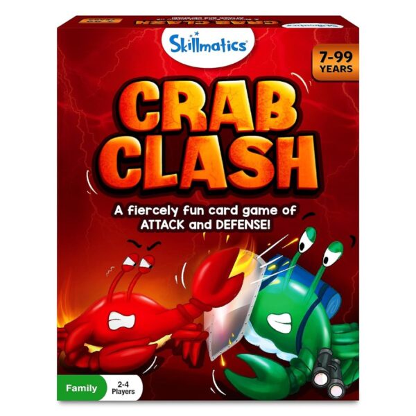 Age 7+ Skillmatics Crab Clash Family Card Game