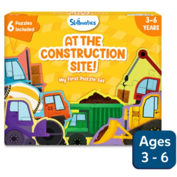 Age 3+ Skillmatics My First Puzzle Set At The Construction