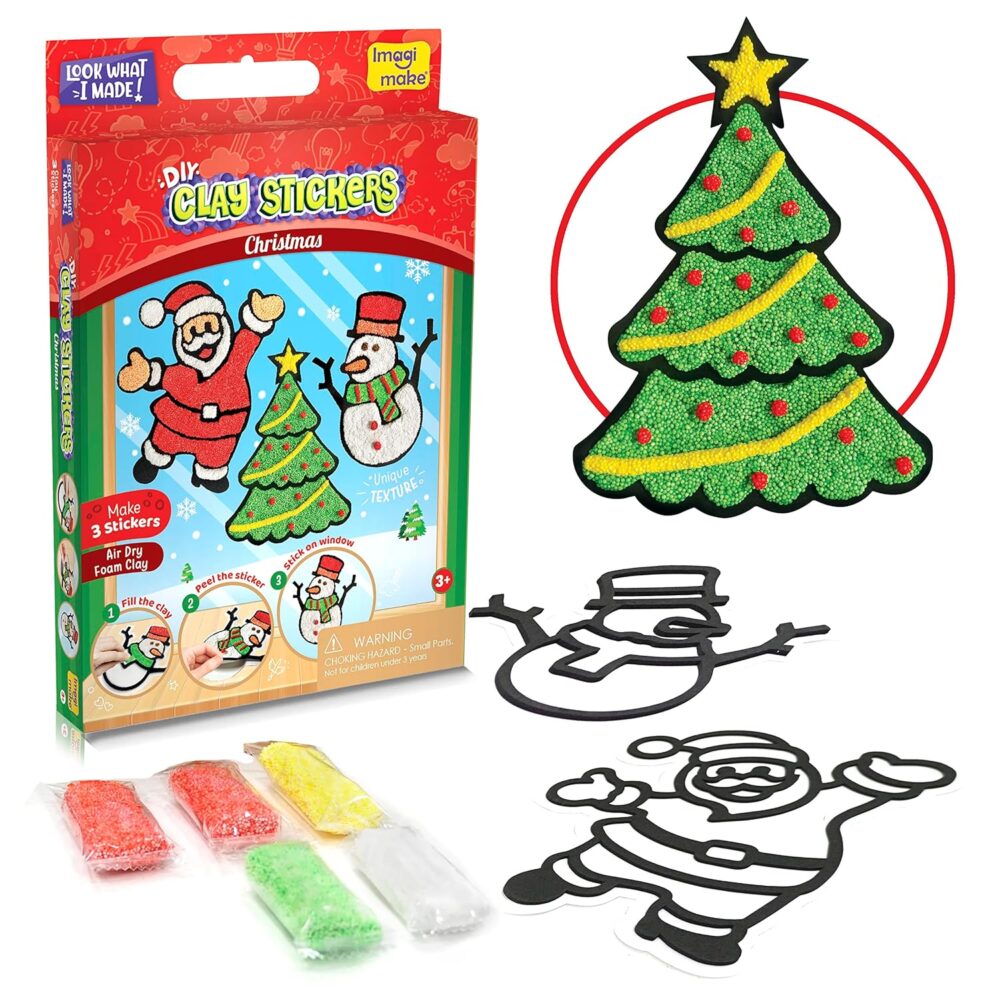 Imagimake DIY Clay Stickers Christmas Kit