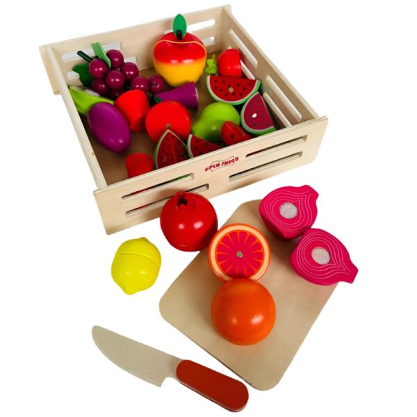 Wooden Cutting Set - Fruits & Veggies