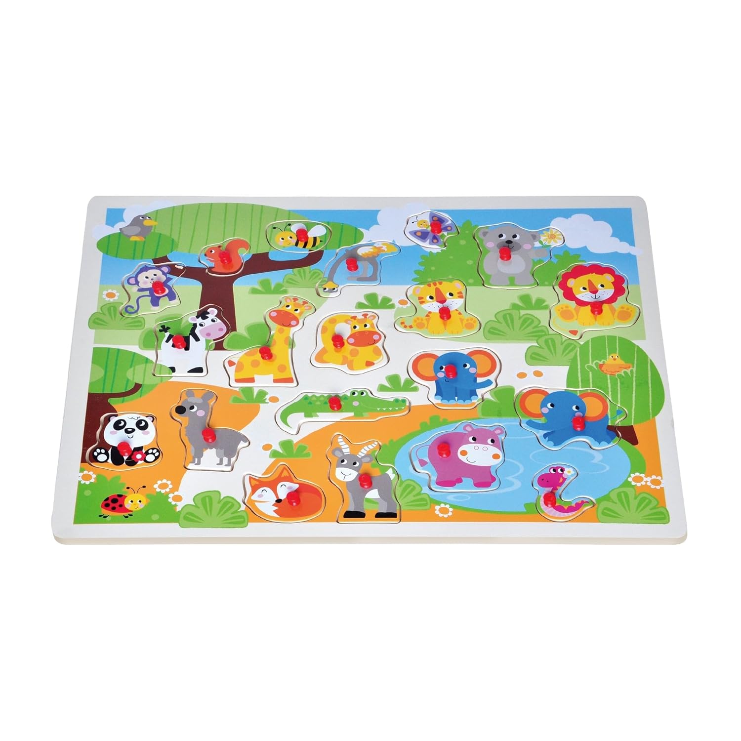 Giant Peg Puzzle - Jungle Animals