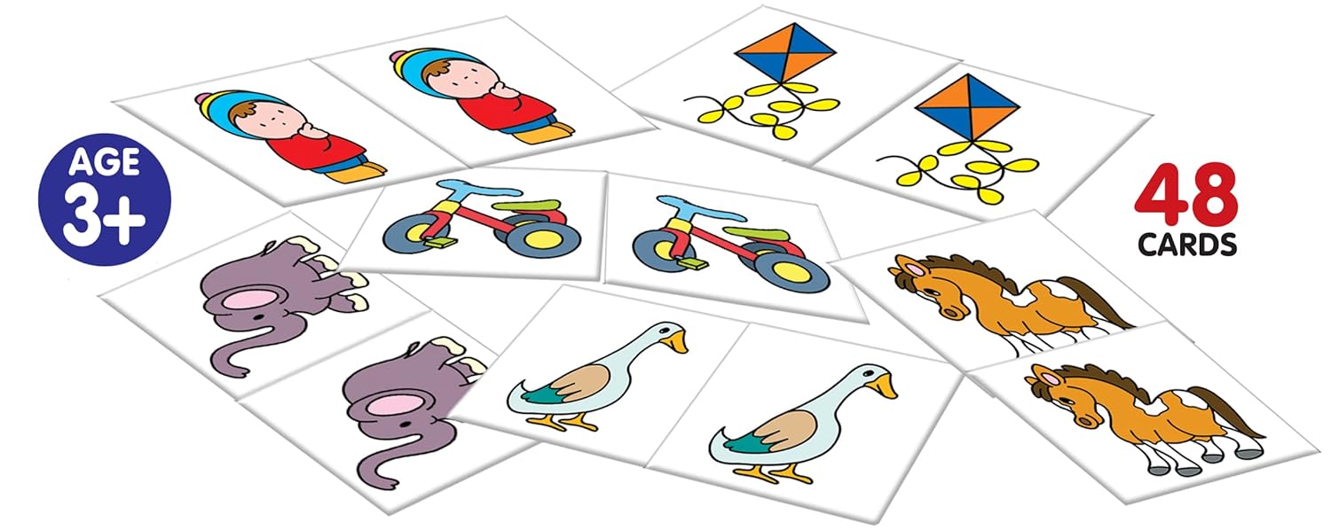 Age 3+ Frank Pairs, A Memory Game -48 Cards- Early Learner Matching Picture Card Game with Images - Image 4