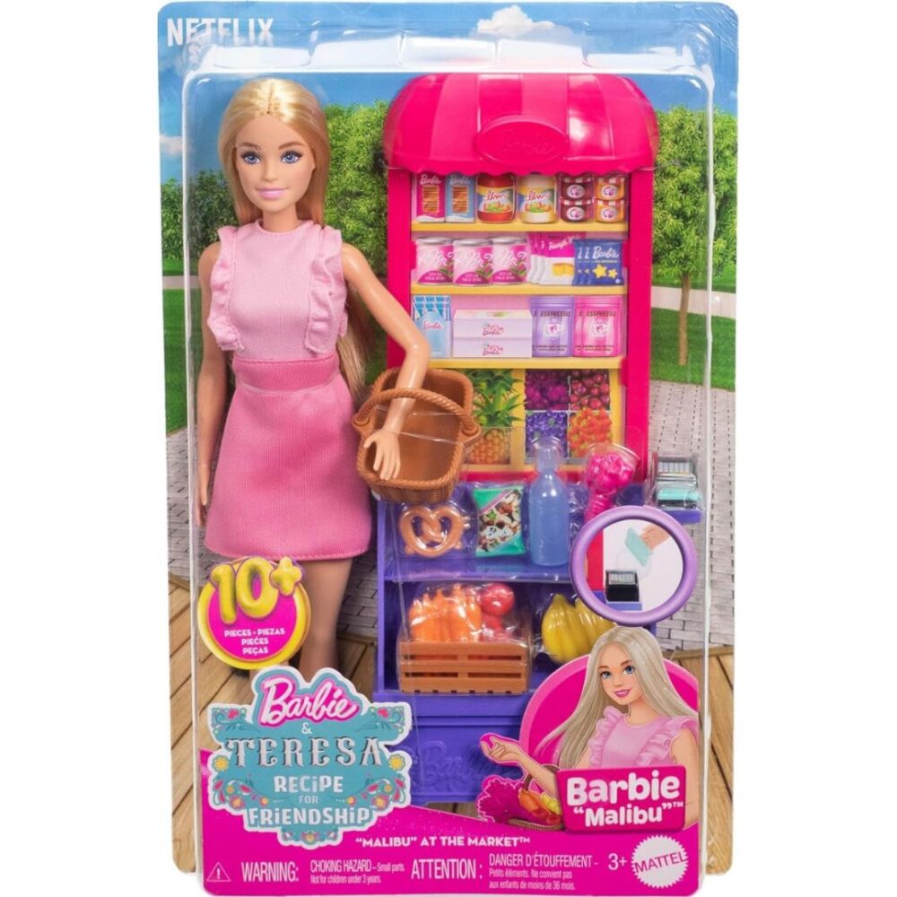 Barbie And Teresa Recipe For Friendship Malibu At The Market Doll & Playset With 11 Accessories