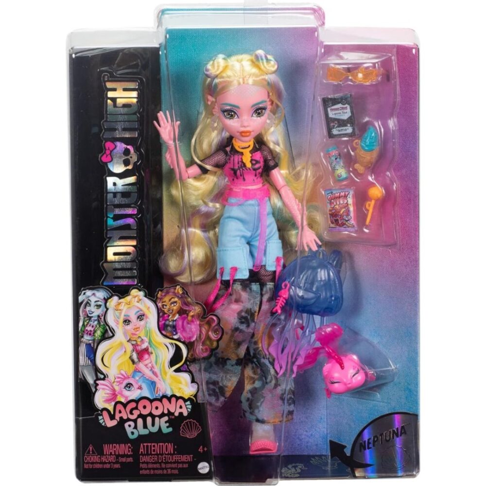 Monster High Lagoona Blue Fashion Doll With Pet Neptuna And Accessories