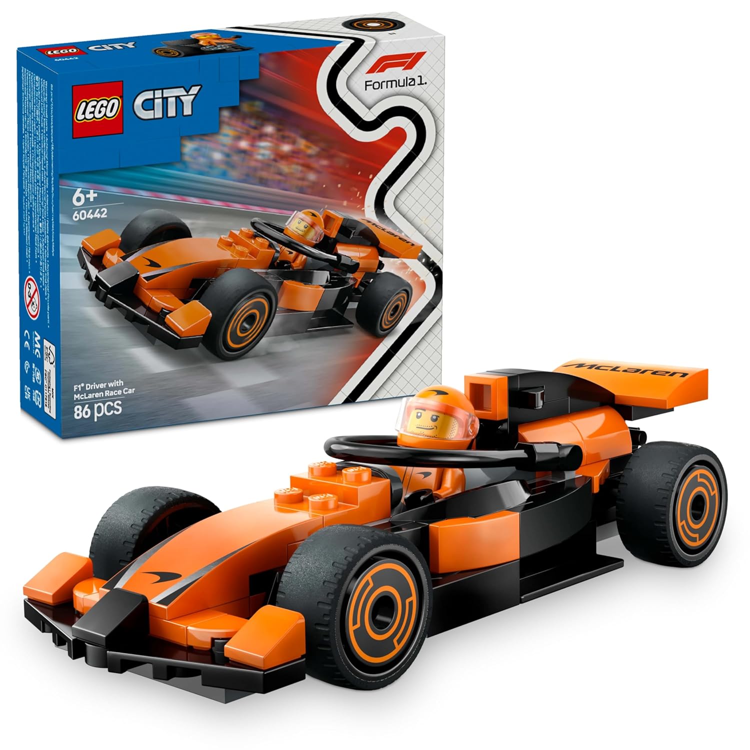 Lego 60442 City F1 Driver with McLaren Race Car