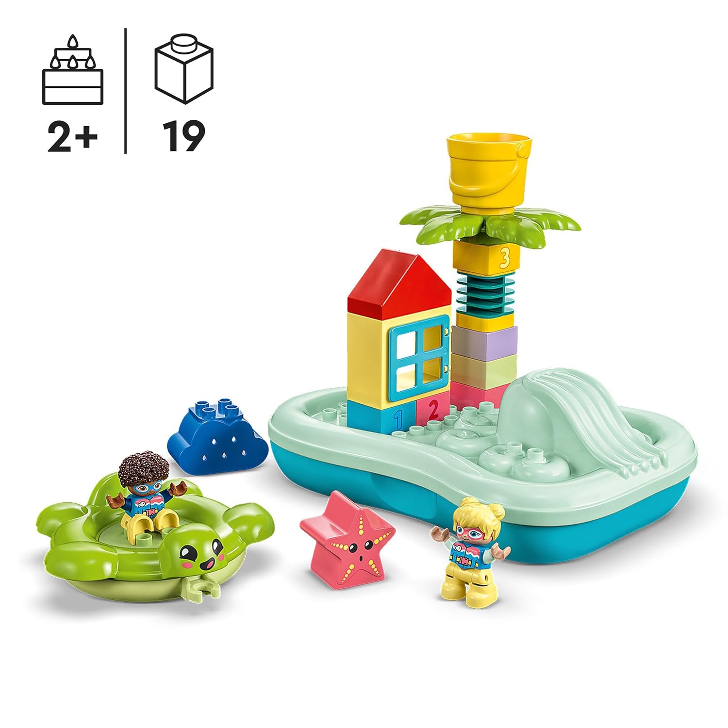 Age : 2 Years+ LEGO 10989 Duplo Water Park (19 Pieces) - Image 8