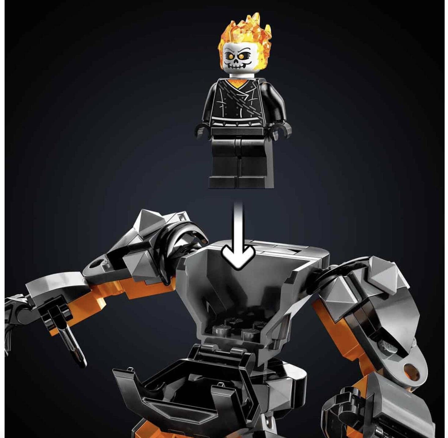 LEGO 76245 Super Heroes Ghost Rider Mech & Bike (264 Pcs) - Image 6