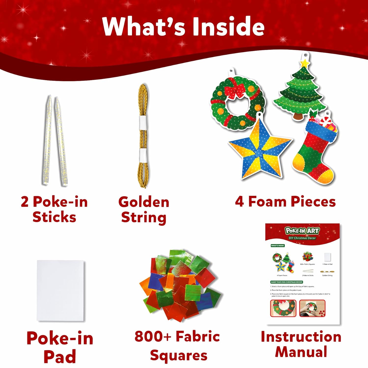 Skillmatics Poke-in Art - Christmas Decor, Mess-Free Art for Kids, DIY Craft Kits, Creative Activity, Fine Motor Skills - Image 7