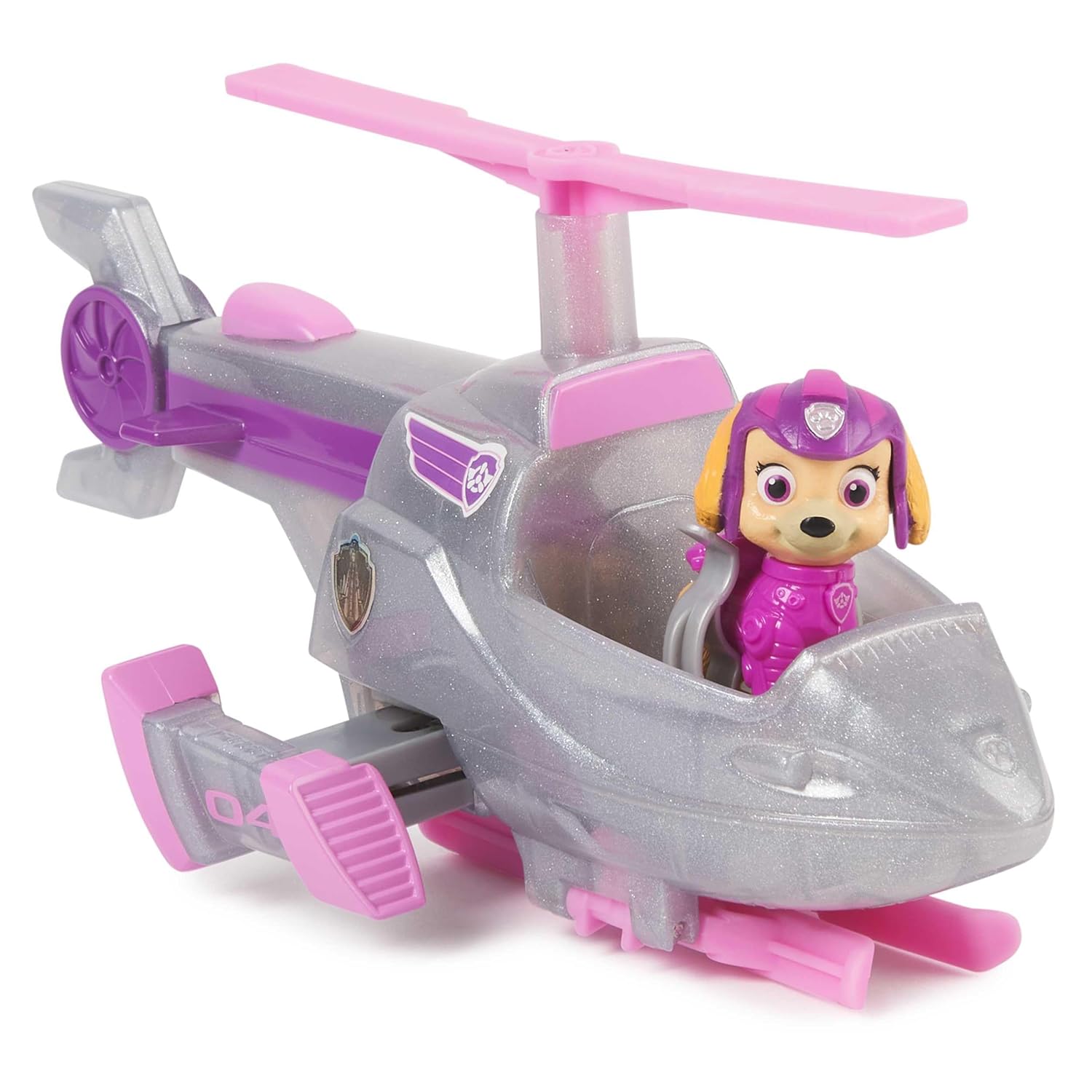 Paw Patrol The Mighty Movie, Chase Car with Skye Airplane Toy with Mighty Pups Action Figure, Lights and Sounds - Image 4