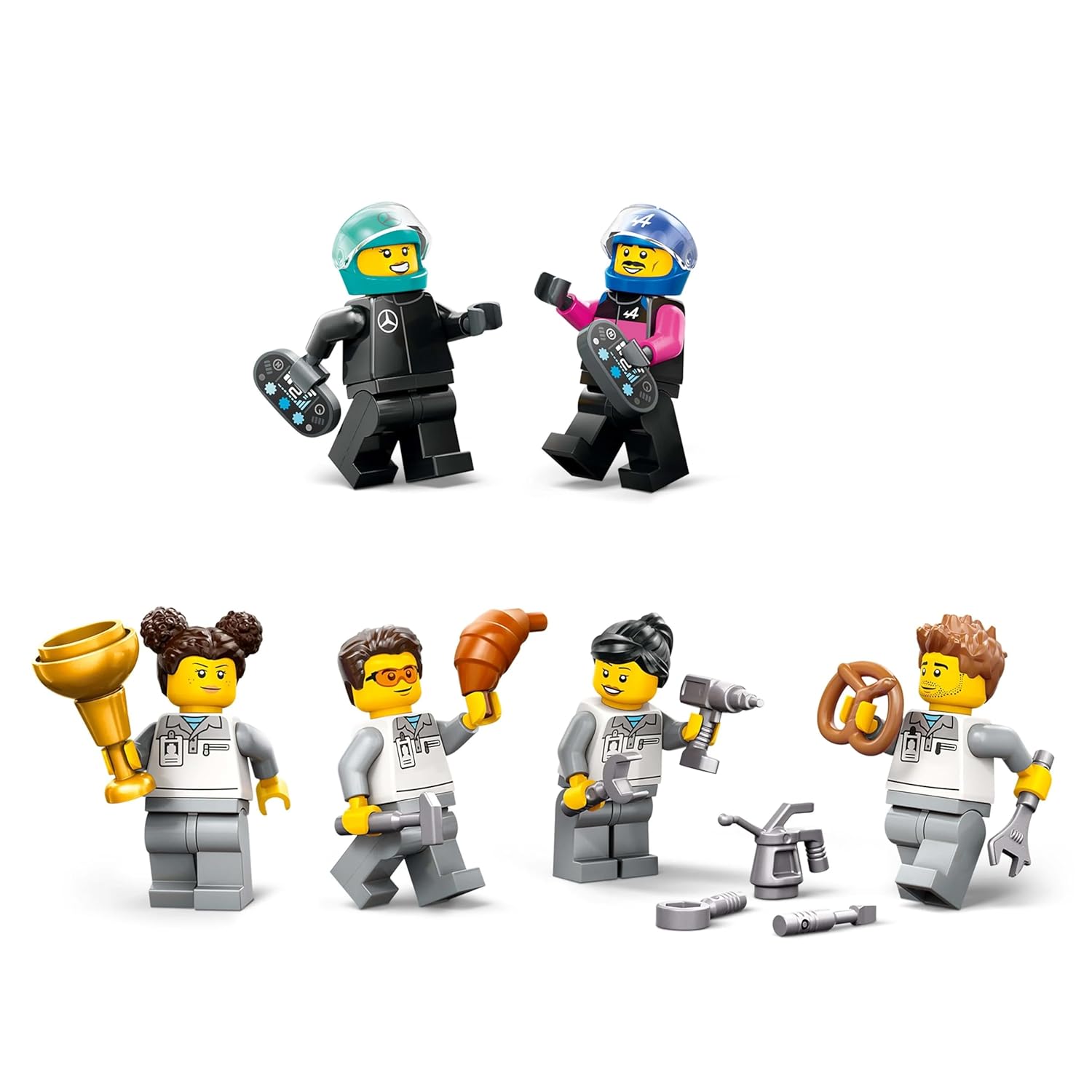 Age : 7 Years+ Lego 60444 City F1 Garage & Mercedes-AMG & Alpine Cars (678 Pieces) - Image 7