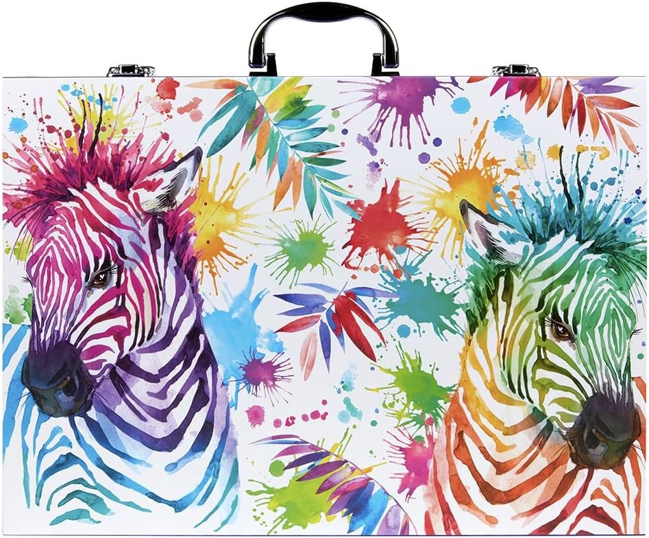 Age : 4 Year+ CRAYOLA Paint & Create Easel Case, Portable Painting Studio with Durable Storage Case, Features Over 65 Pieces of Art Tools - Image 3